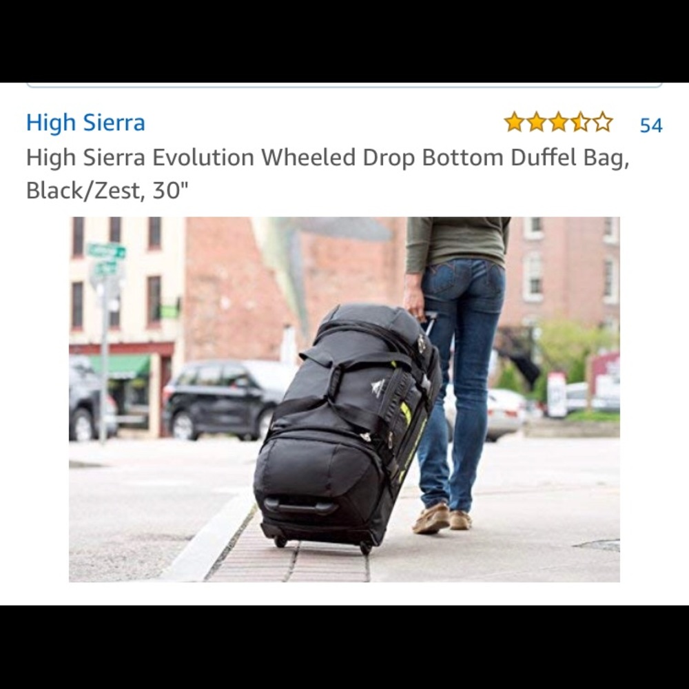 Wheeled duffle bag